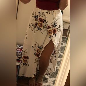 Floral wrap skirt